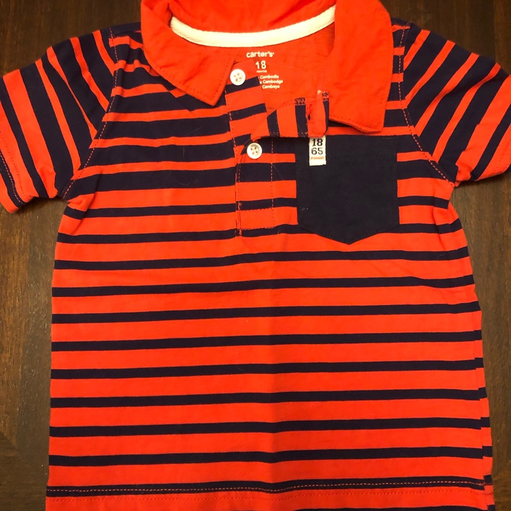 Striped polo shirt
